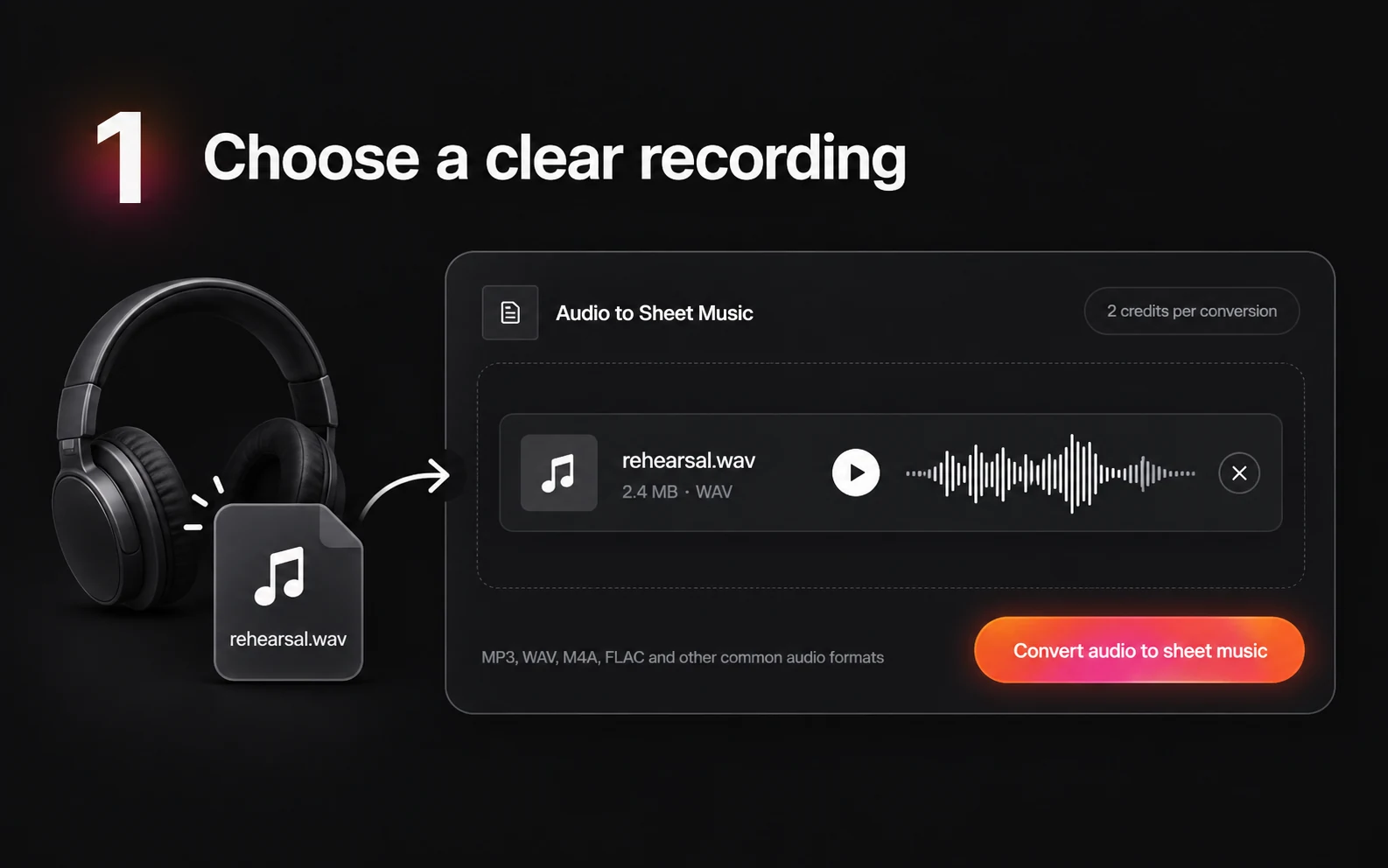 Step 1: Pick the cleanest recording you have