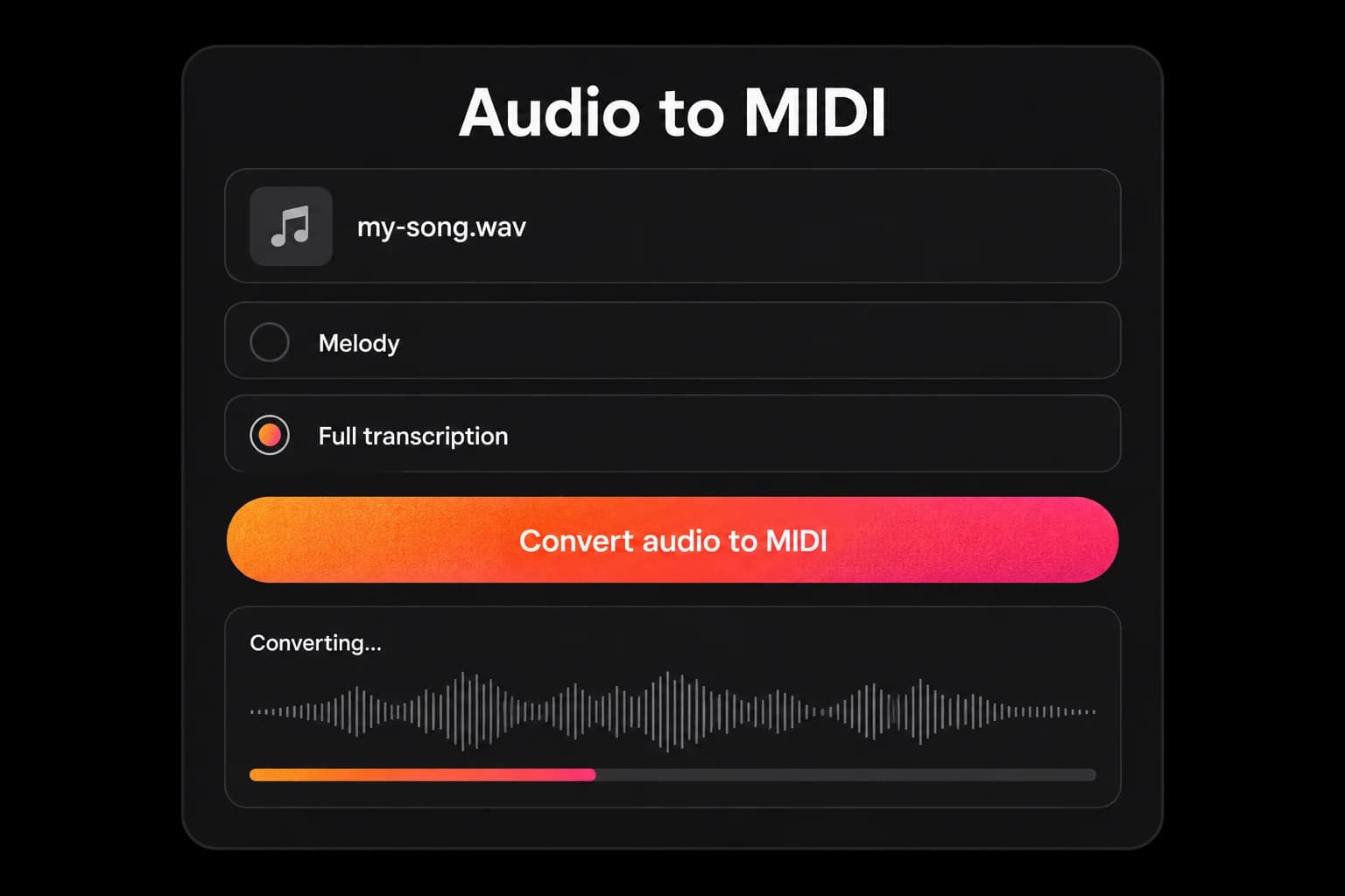 Convert to MIDI